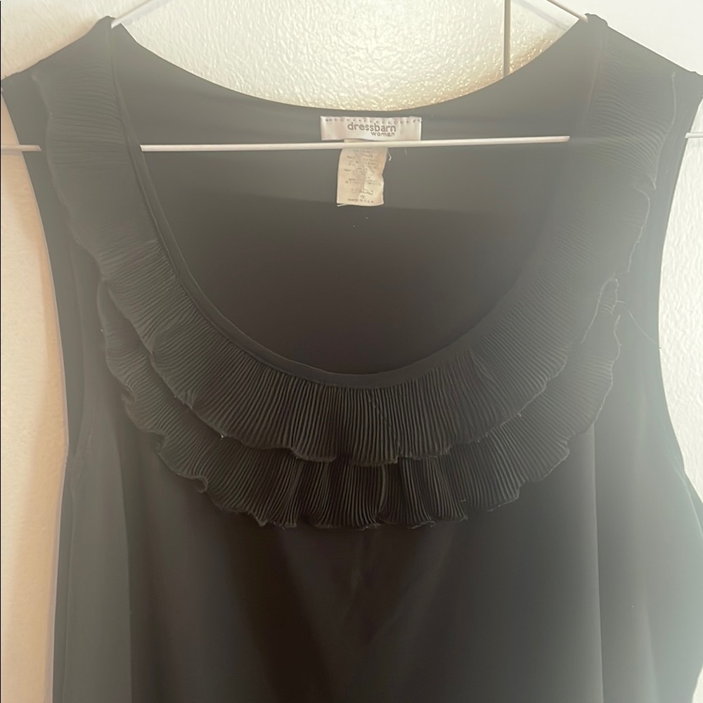 Black Ruffled Women's Top - Picture 6 of 6